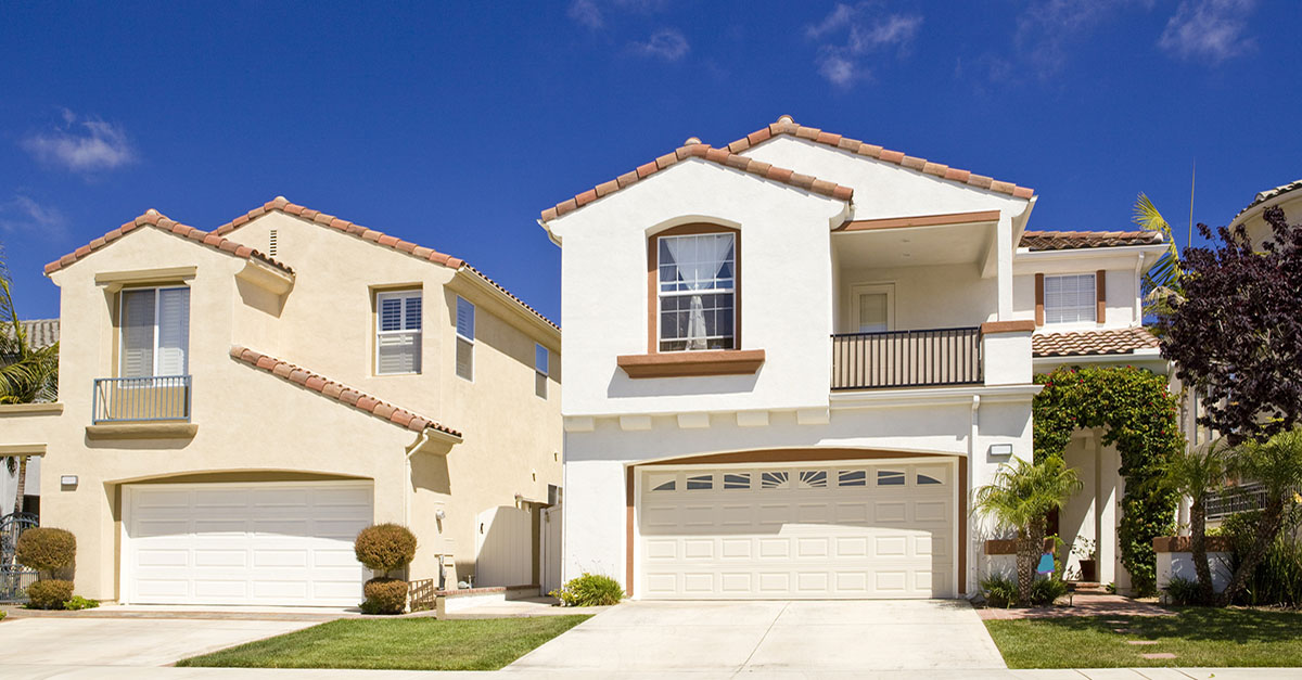 Two homes next door in Orange County, California