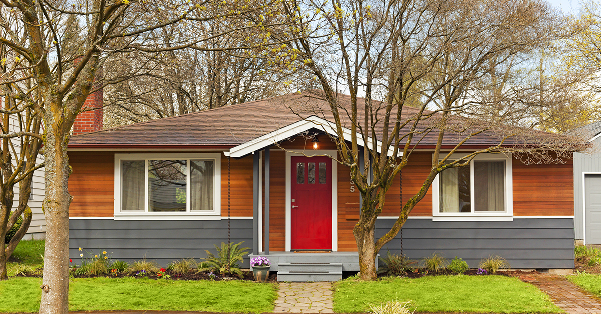 A small home on a suburban street